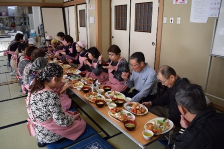 ボランティアの間の休憩時間